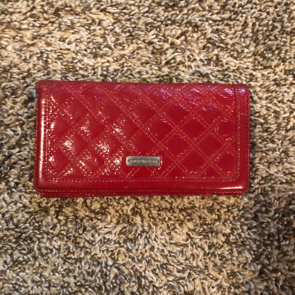 Michael Kors red patent leather wallet